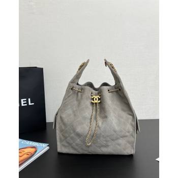 Chanel Quilted Suede Large Hobo bag AS5311 Dark Grey 2025 (yezi-250111034)