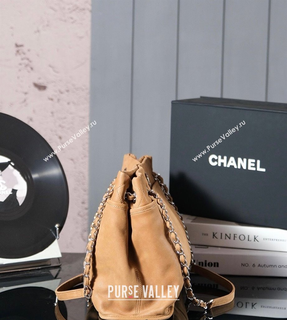 Chanel Vintage Calfskin Shopping Bag with Pouch Maillard Brown 2025 (yezi-250113047)