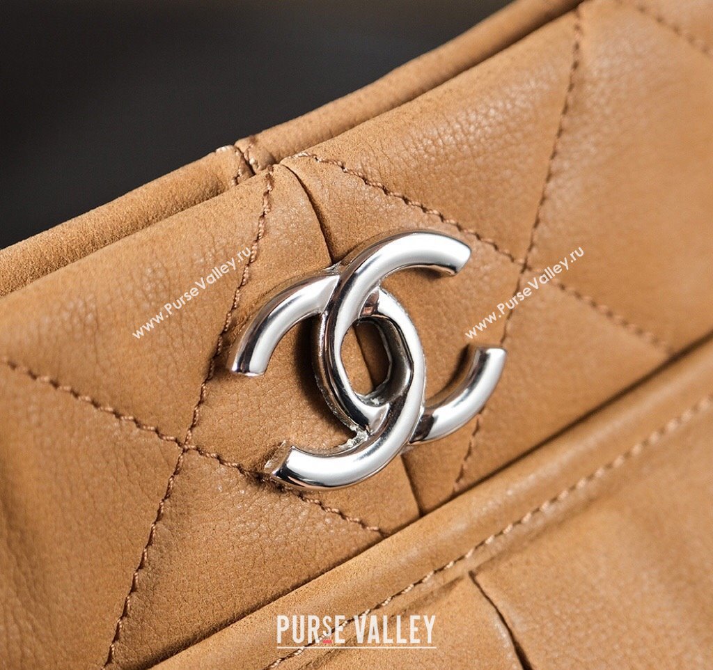 Chanel Vintage Calfskin Shopping Bag with Pouch Maillard Brown 2025 (yezi-250113047)