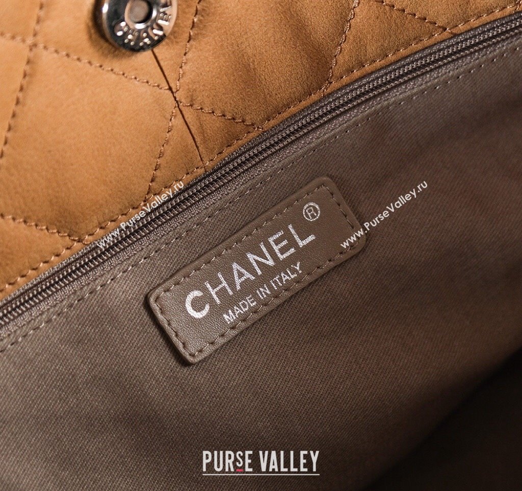 Chanel Vintage Calfskin Shopping Bag with Pouch Maillard Brown 2025 (yezi-250113047)