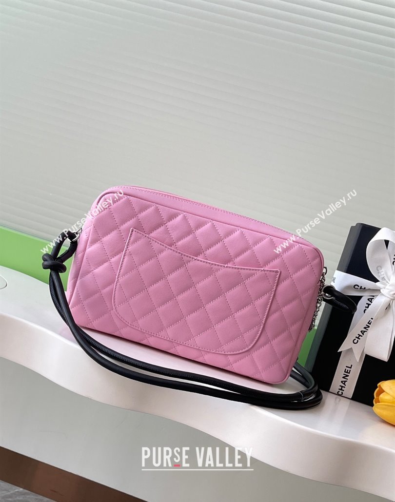 Chanel Quilted Calfskin Leather Camera Bag with Maxi CC Pink 2025 AS6326 (yezi-250111058)