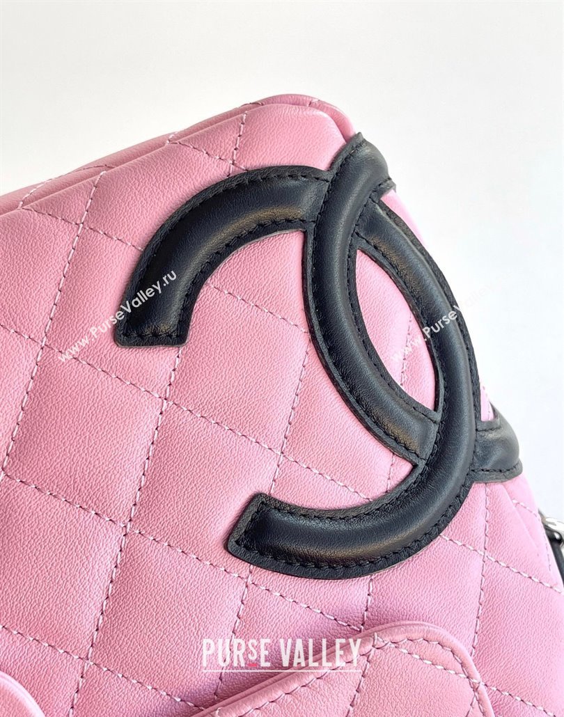 Chanel Quilted Calfskin Leather Camera Bag with Maxi CC Pink 2025 AS6326 (yezi-250111058)