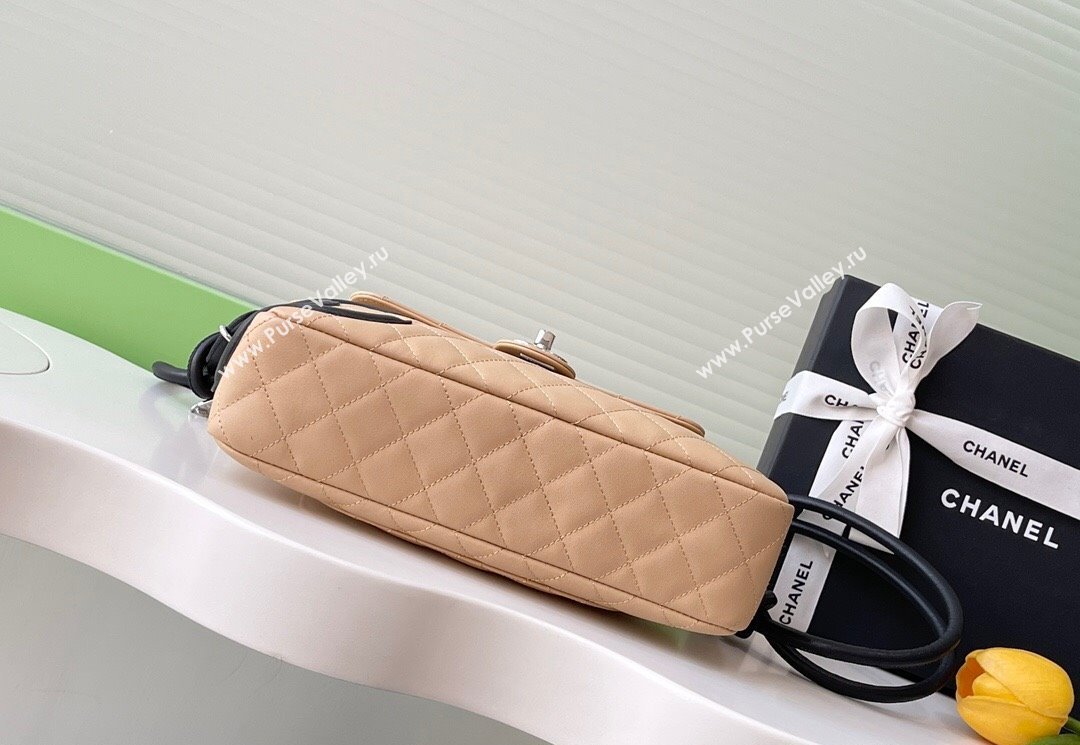 Chanel Quilted Calfskin Leather Camera Bag with Maxi CC Beige 2025 AS6326 (yezi-250111059)