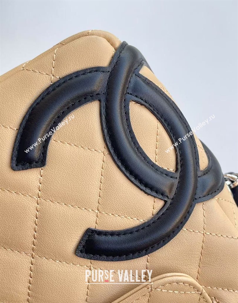 Chanel Quilted Calfskin Leather Camera Bag with Maxi CC Beige 2025 AS6326 (yezi-250111059)