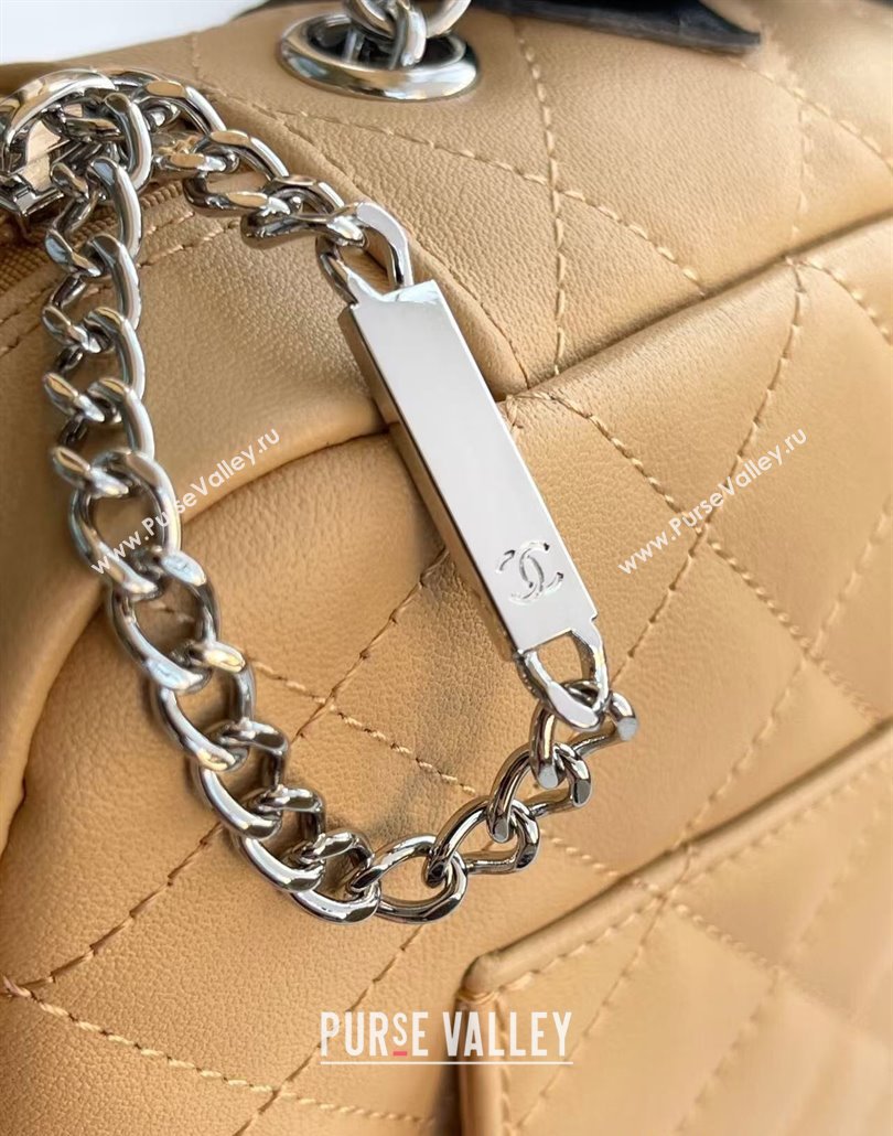 Chanel Quilted Calfskin Leather Camera Bag with Maxi CC Beige 2025 AS6326 (yezi-250111059)