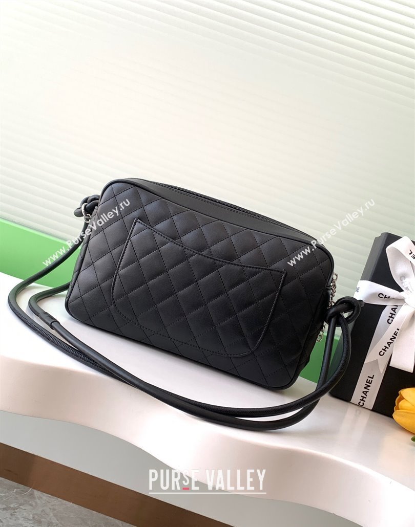 Chanel Quilted Calfskin Leather Camera Bag with Maxi CC Black1 2025 AS6326 (yezi-250111061)