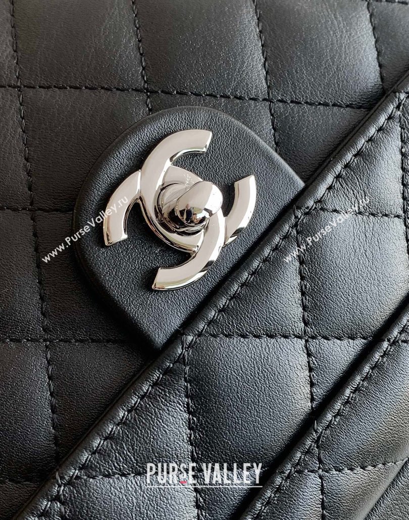 Chanel Quilted Calfskin Leather Camera Bag with Maxi CC Black1 2025 AS6326 (yezi-250111061)