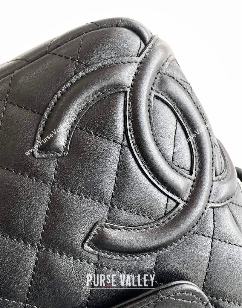 Chanel Quilted Calfskin Leather Camera Bag with Maxi CC Black1 2025 AS6326 (yezi-250111061)