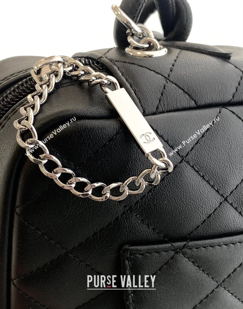 Chanel Quilted Calfskin Leather Camera Bag with Maxi CC Black1 2025 AS6326 (yezi-250111061)