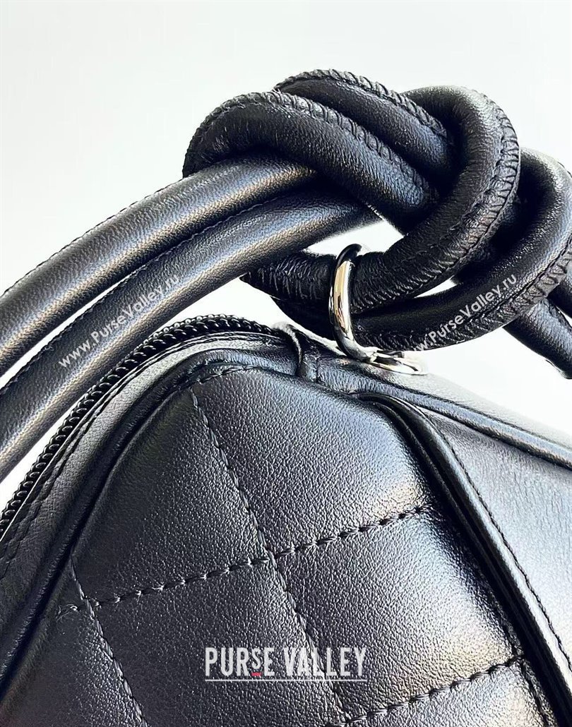 Chanel Quilted Calfskin Patent Hobo Bag with Maxi CC Black 2025 AS6328 (yezi-250111062)