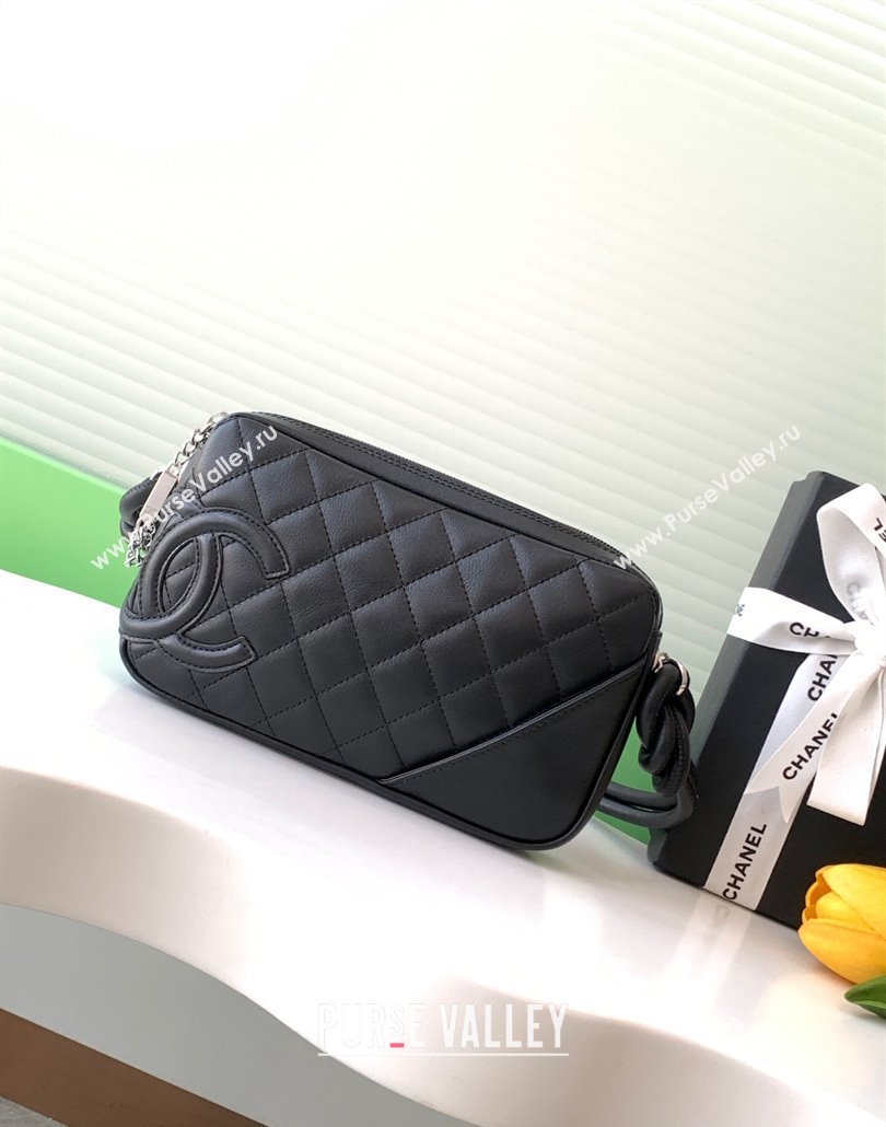 Chanel Quilted Calfskin Leather Hobo Bag with Maxi CC Black1 2025 AS6328 (yezi-250111067)