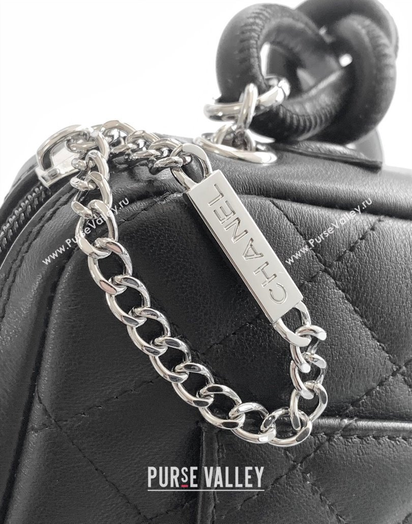 Chanel Quilted Calfskin Leather Hobo Bag with Maxi CC Black1 2025 AS6328 (yezi-250111067)