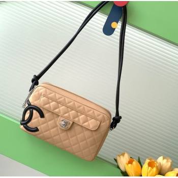 Chanel Quilted Calfskin Leather Camera Bag with Maxi CC Beige 2025 AS6326 (yezi-250111059)