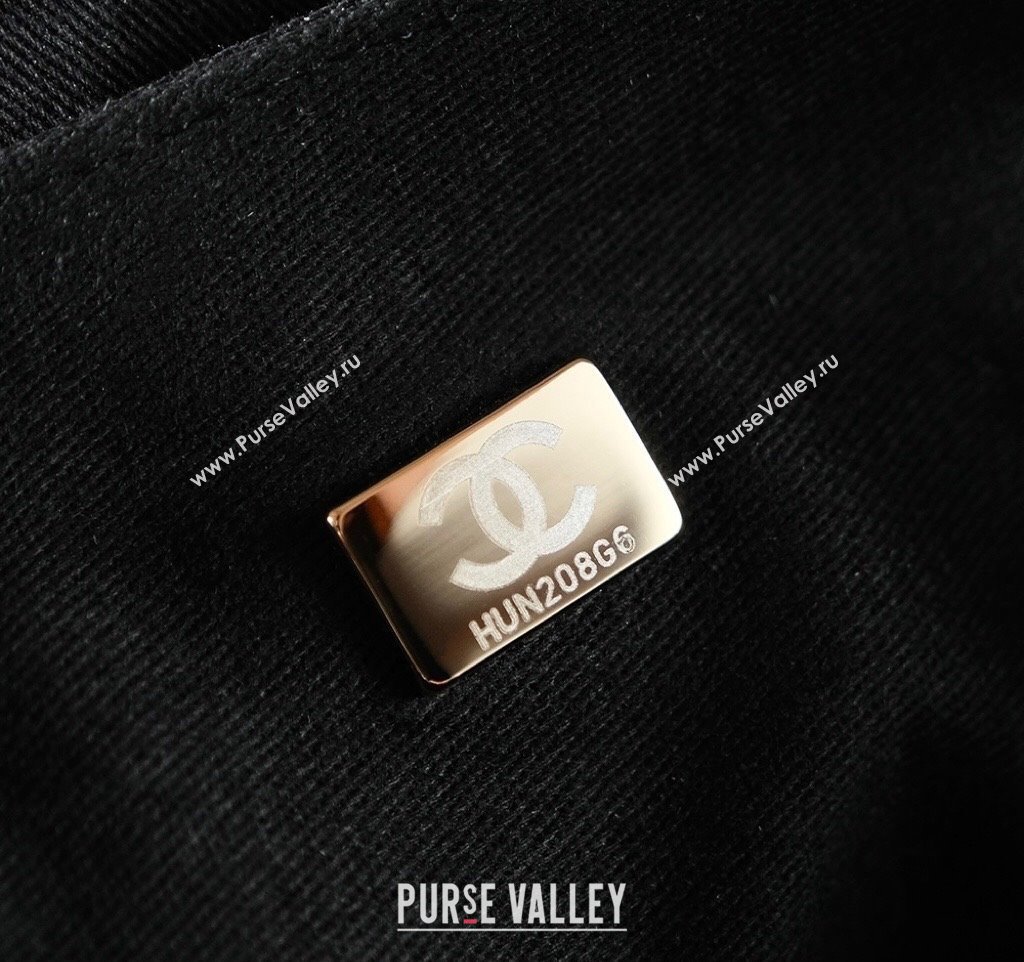Chanel Vintage Suede Flap Bag with Wide Strap Black 2025 A99935 (yezi-250213045)