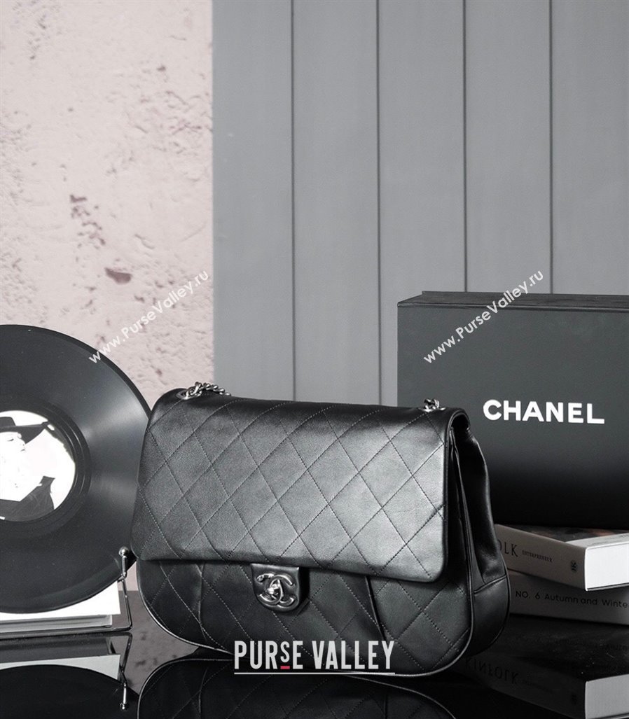 Chanel Vintage Quilted Calfskin Flap Bag Black 2025 0113 (yezi-250113059)