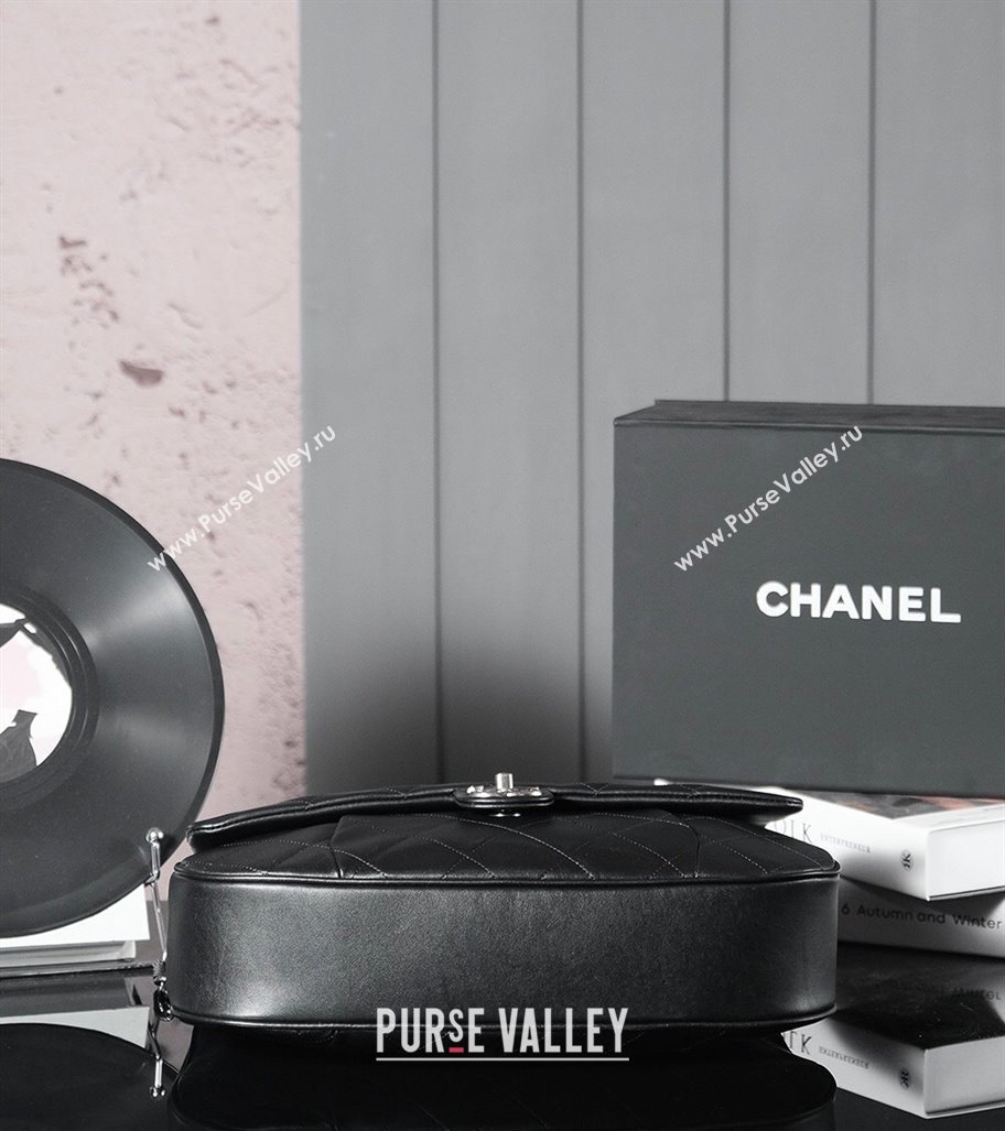 Chanel Vintage Quilted Calfskin Flap Bag Black 2025 0113 (yezi-250113059)