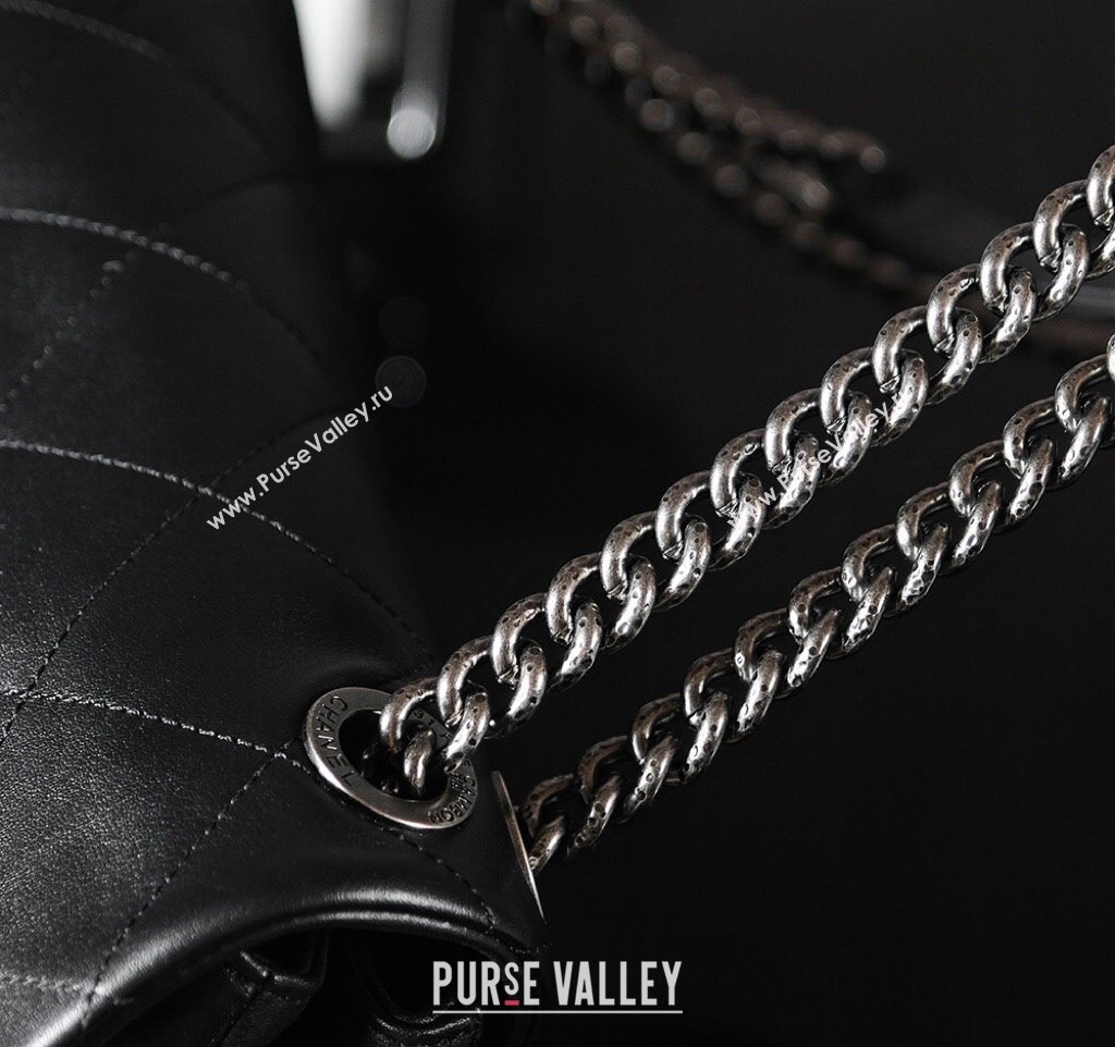 Chanel Vintage Quilted Calfskin Flap Bag Black 2025 0113 (yezi-250113059)