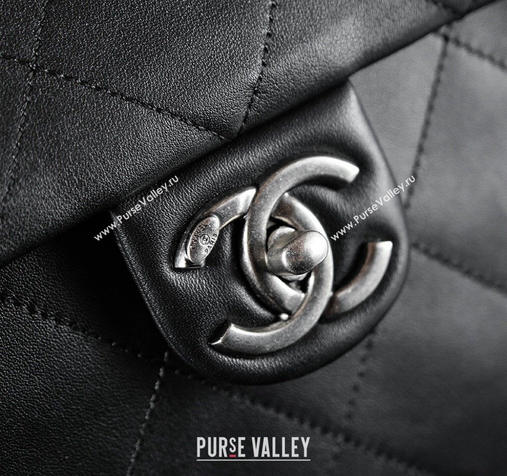 Chanel Vintage Quilted Calfskin Flap Bag Black 2025 0113 (yezi-250113059)