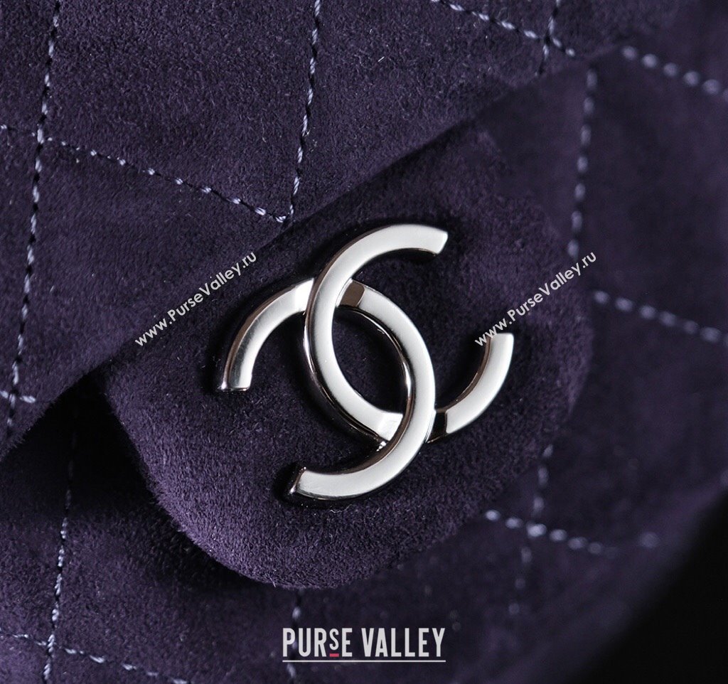 Chanel Vintage Suede Backpack Bag Pouch Violet Purple 2025 CH011304 (yezi-250113060)