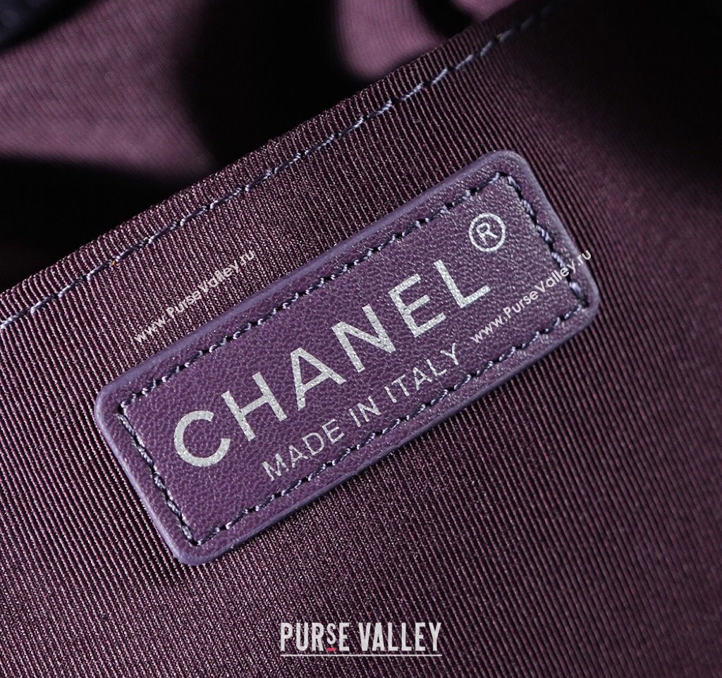Chanel Vintage Suede Backpack Bag Pouch Violet Purple 2025 CH011304 (yezi-250113060)