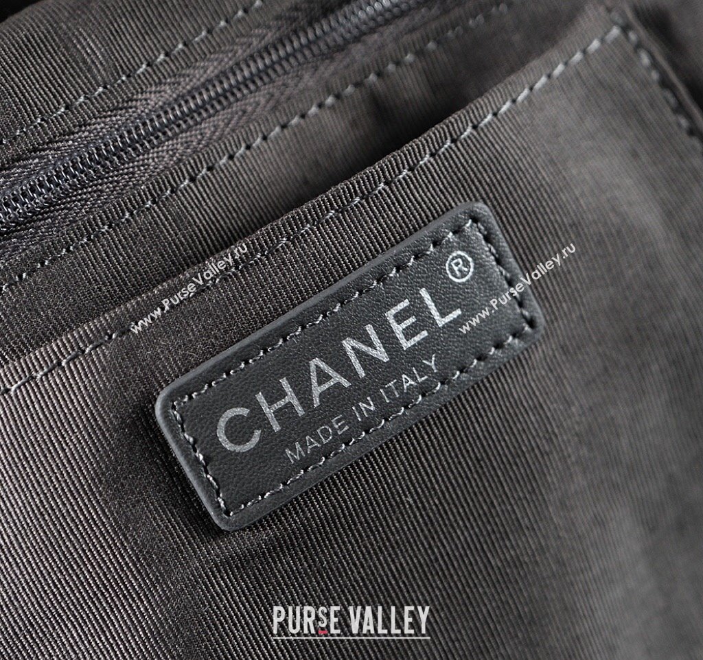 Chanel Vintage Suede Backpack Bag Pouch Violet Purple Dark Silver Grey 2025 CH011304 (yezi-250113061)