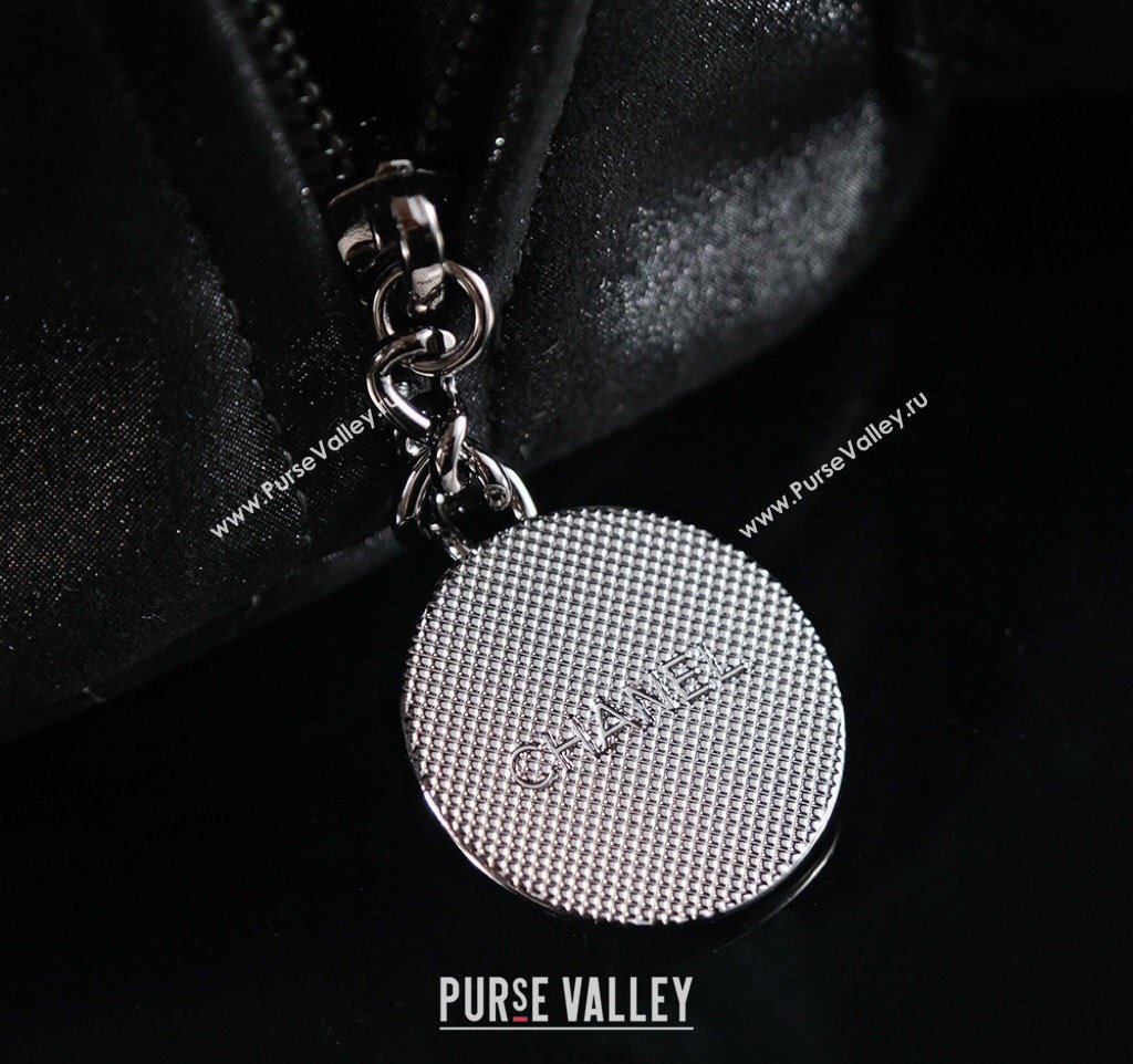 Chanel Vintage Suede Backpack Bag Pouch Violet Purple Dark Silver Grey 2025 CH011304 (yezi-250113061)