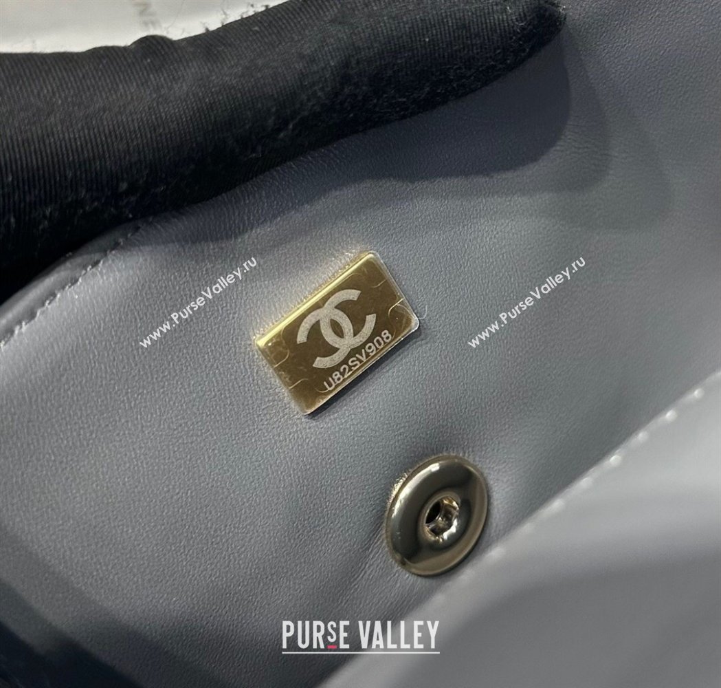 Chanel Coco Lambskin Mini Flap Bag with Top Handle AS2431 Dark Grey 2025 0212 (yezi-250213010)