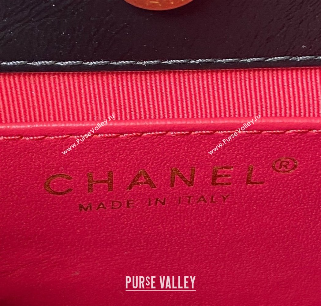 Chanel Shiny Crumpled Calfskin Small Hobo Bag AS4323 Black 2025 (yezi-250213033)