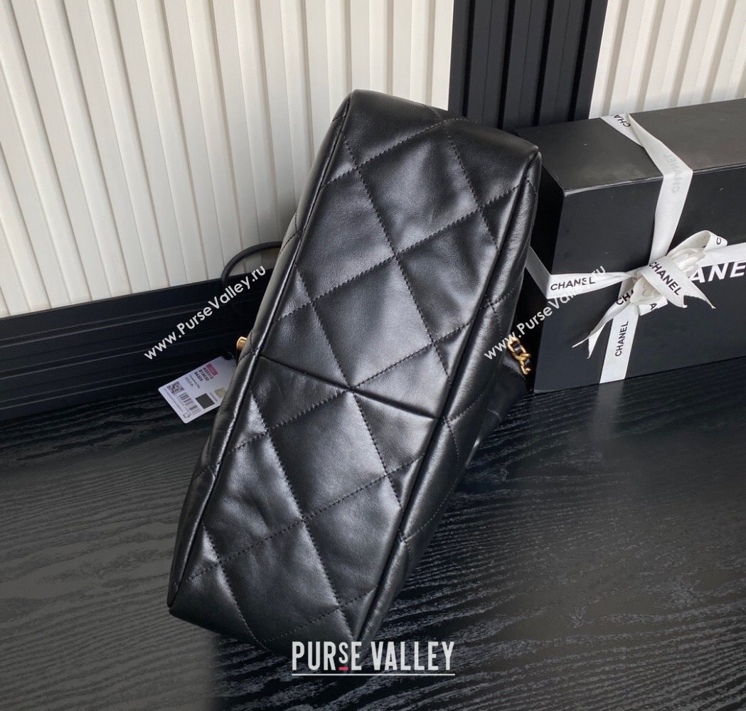 Chanel Shiny Lambskin Shopping Bag AS5315 Black 2025 (xiang-250213035)