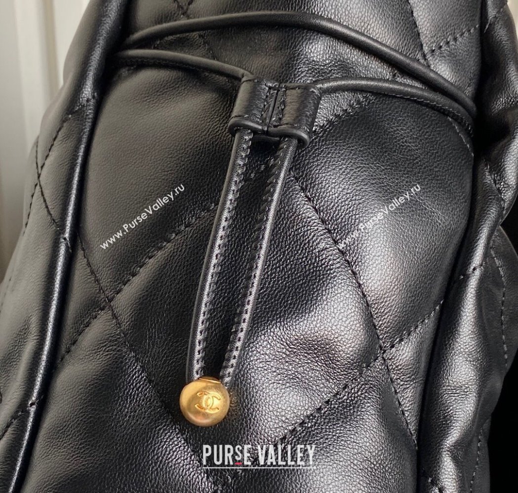 Chanel Shiny Lambskin Shopping Bag AS5315 Black 2025 (xiang-250213035)