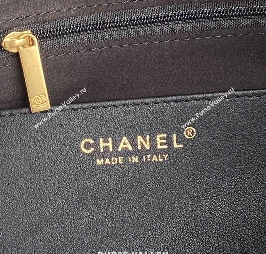 Chanel Shiny Lambskin Shopping Bag AS5315 Black 2025 (xiang-250213035)