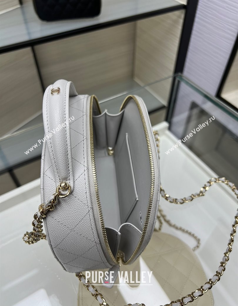 Chanel Grained Calfskin Clutch with Chain and Top Handle AP4438 Grey 2025 (yezi-250213049)