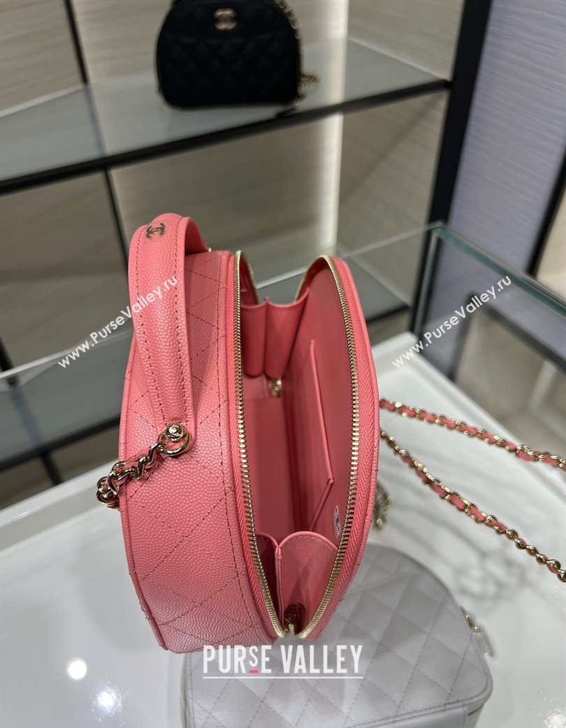 Chanel Grained Calfskin Clutch with Chain and Top Handle AP4438 Pink 2025 (yezi-250213052)