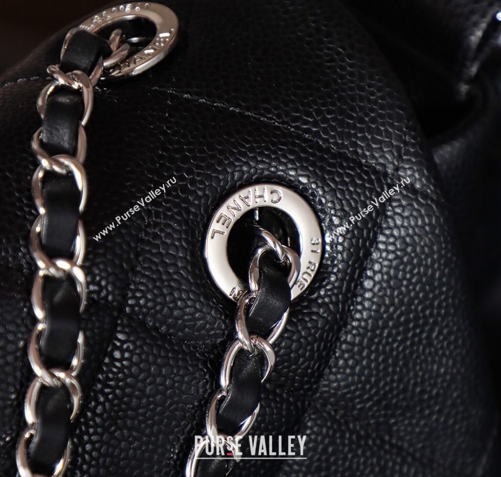 Chanel Vintage XXL Airline Travel Flap Bag in Caviar Grained Calfskin Black/Gunmetal 2025 (yezi-250213063)