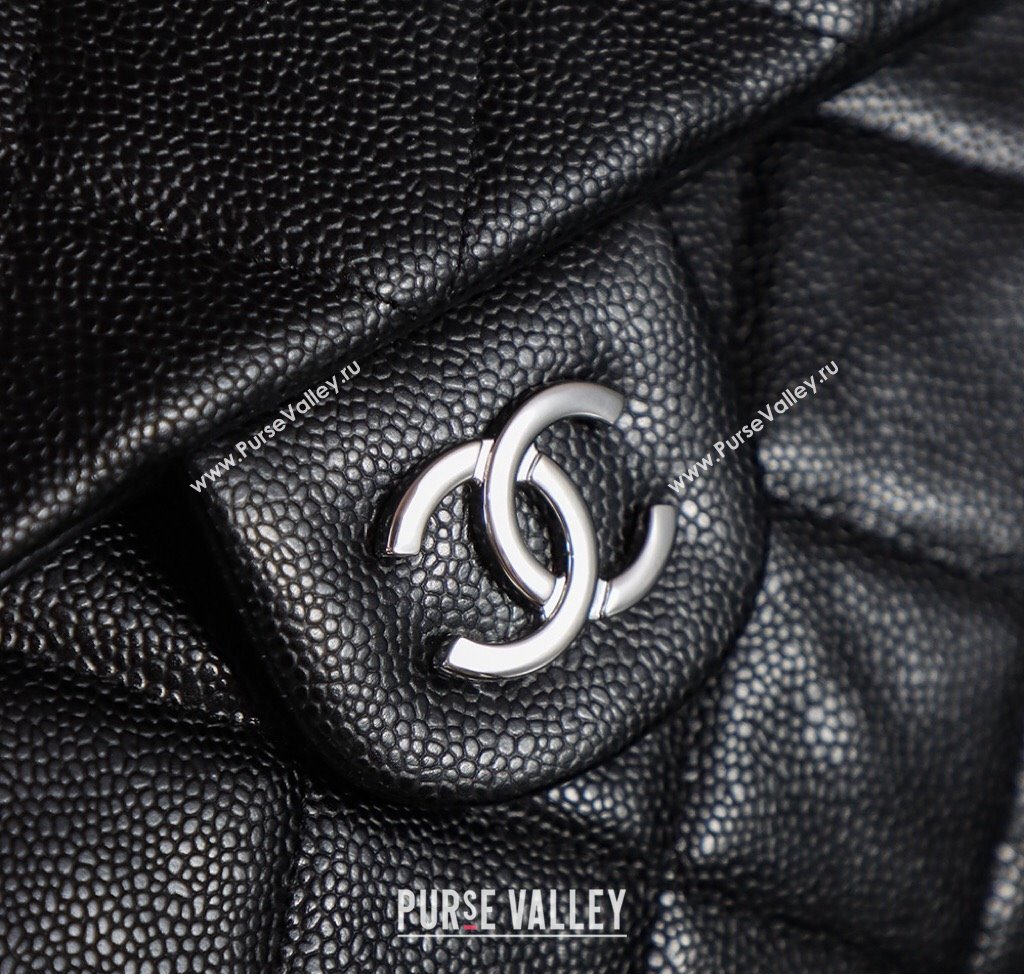 Chanel Vintage XXL Airline Travel Flap Bag in Caviar Grained Calfskin Black/Gunmetal 2025 (yezi-250213063)