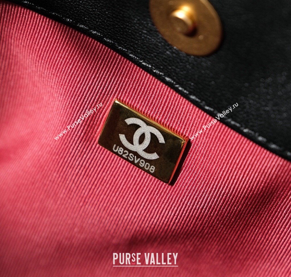 Chanel Quilted Lambskin Basket Shopping Bag Black 2025 AS4268 (yezi-250213067)