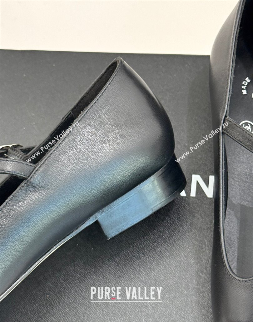 Chanel Calfskin Mary Janes Shoes Black 2025 CH030311 (MD-250303098)
