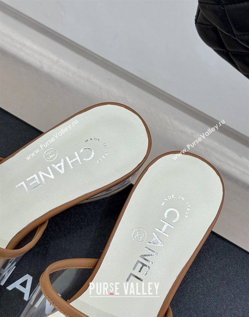Chanel PVC Heel Slides Sandal Brown 2025 CH030312 (MD-250303106)