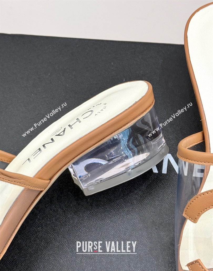 Chanel PVC Heel Slides Sandal Brown 2025 CH030312 (MD-250303106)