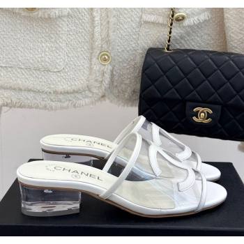 Chanel PVC Heel Slides Sandal White 2025 CH030312 (MD-250303107)