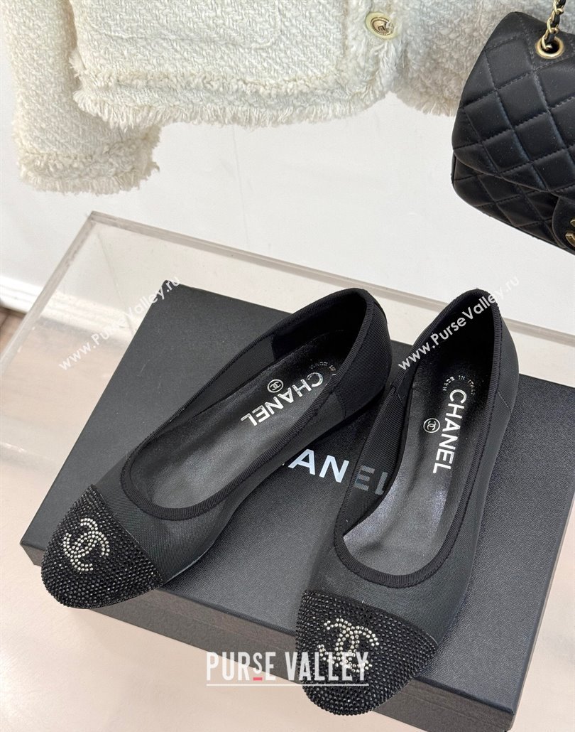 Chanel Mesh Strass Ballet Flats Black 2025 CH030313 (MD-250303108)