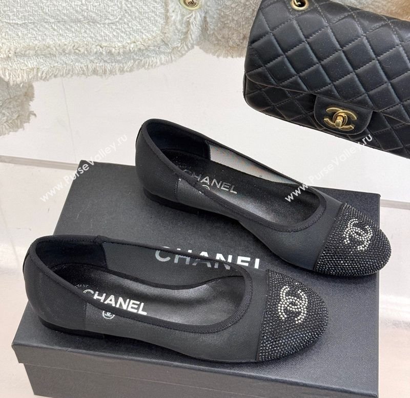 Chanel Mesh Strass Ballet Flats Black 2025 CH030313 (MD-250303108)