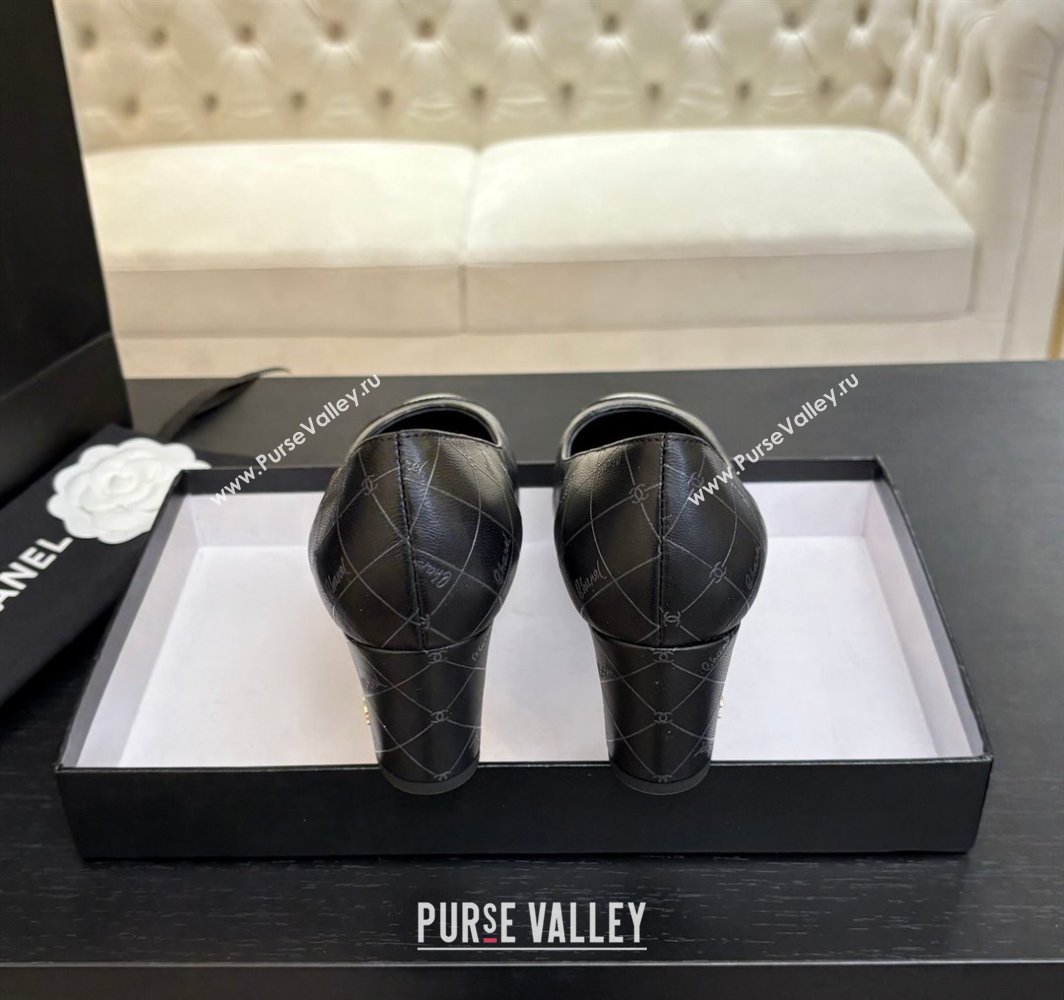 Chanel Printed Quilted Patent Calfskin Leather Pumps 6.5cm Black 2025 G45509 (MD-250228116)