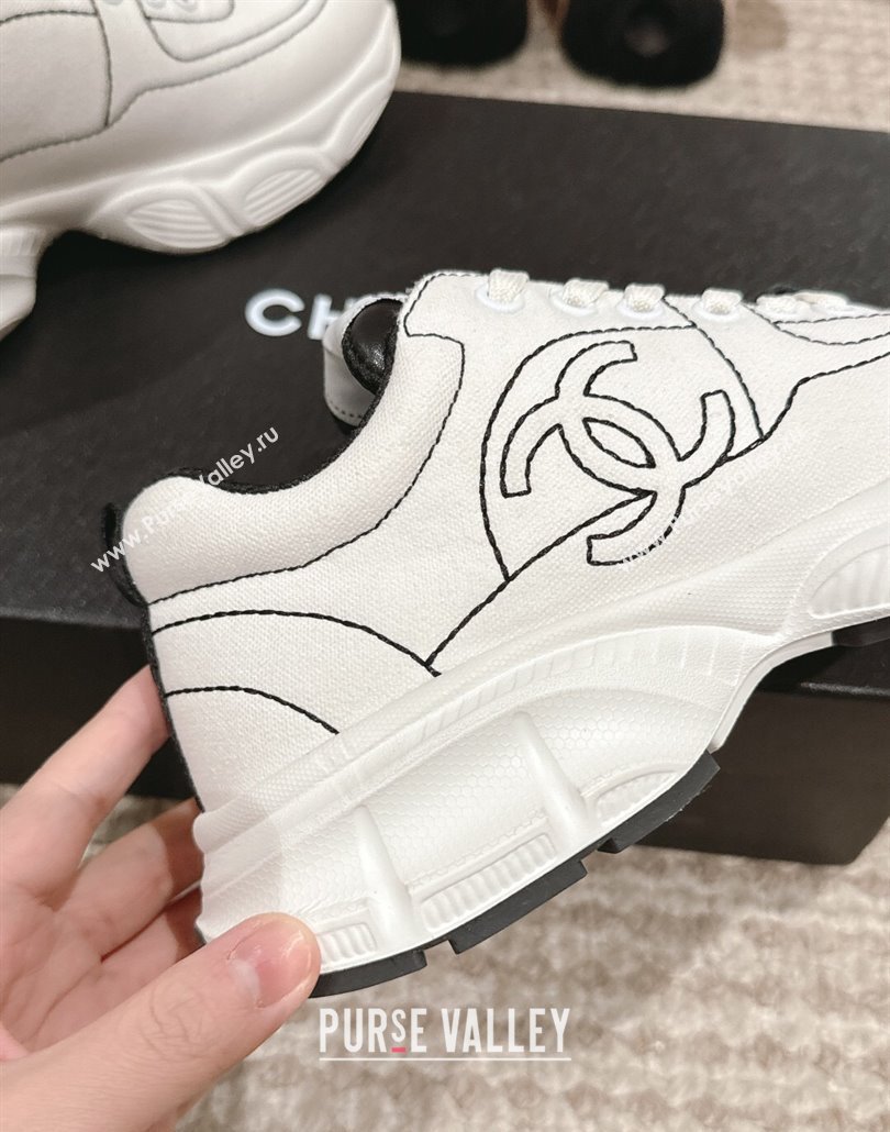 Chanel Cotton Sneakers White 2025 CH030510 (MD-250305058)