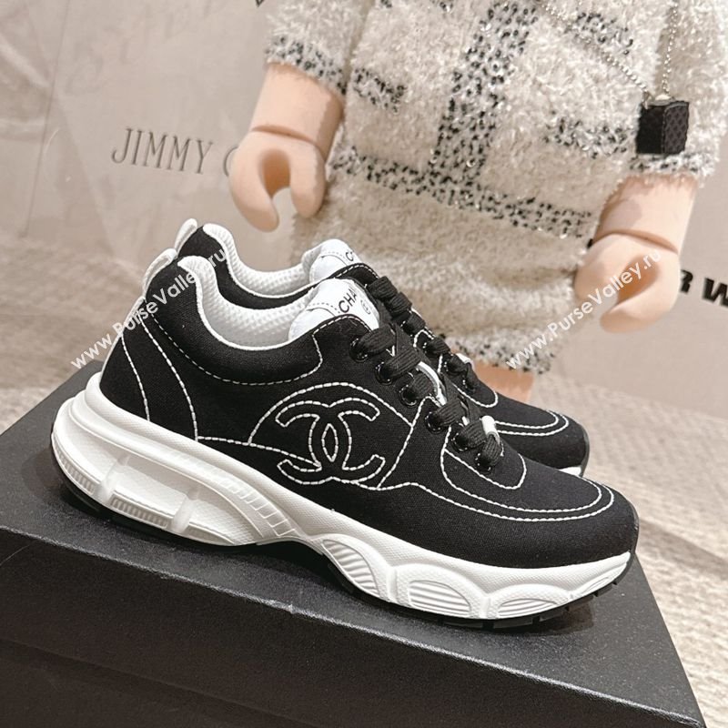 Chanel Cotton Sneakers Black 2025 CH030510 (MD-250305059)