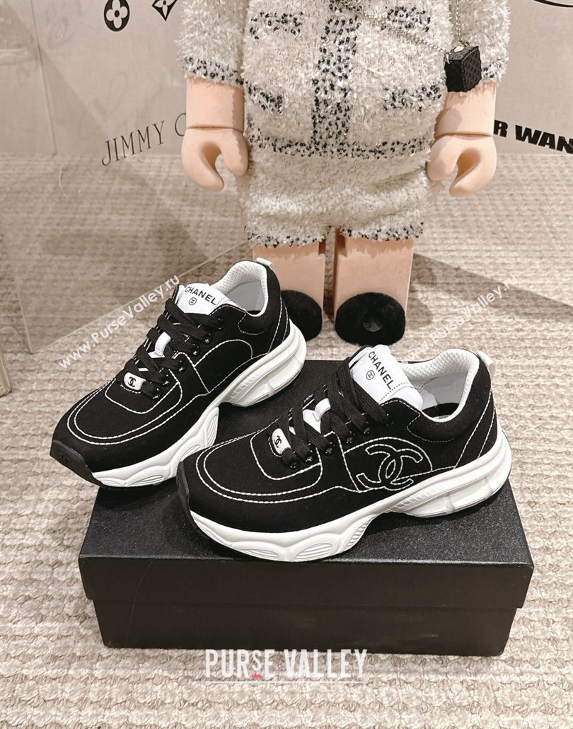 Chanel Cotton Sneakers Black 2025 CH030510 (MD-250305059)