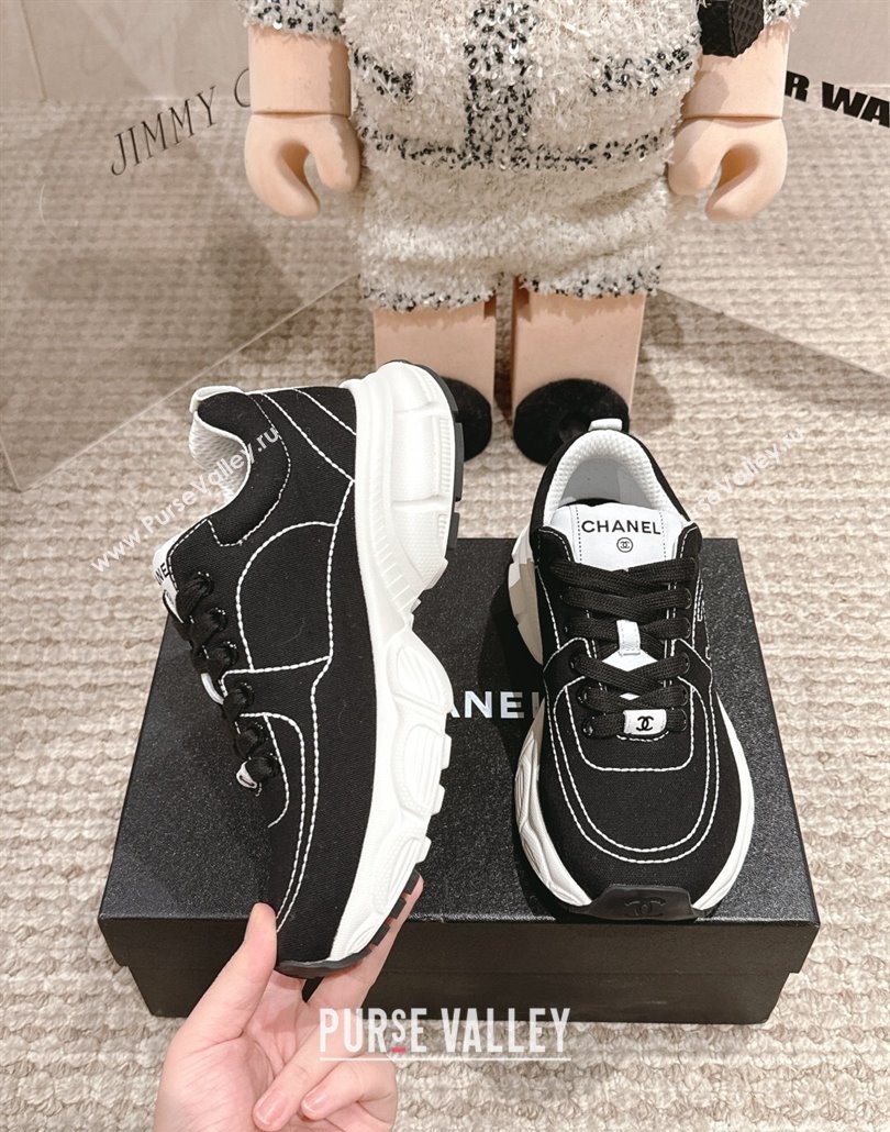 Chanel Cotton Sneakers Black 2025 CH030510 (MD-250305059)