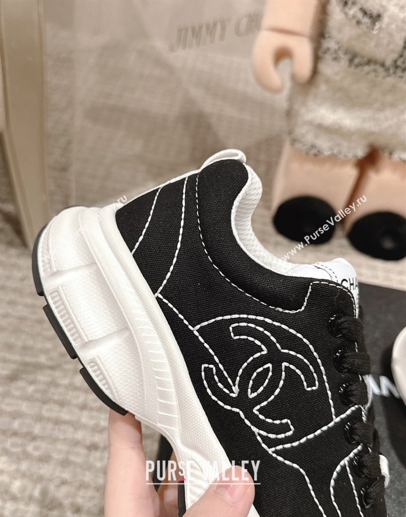 Chanel Cotton Sneakers Black 2025 CH030510 (MD-250305059)