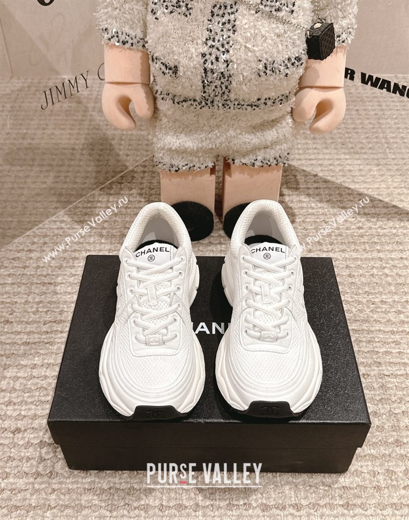 Chanel Suede Fabric Sneakers White2 2025 CH030510 (MD-250305060)