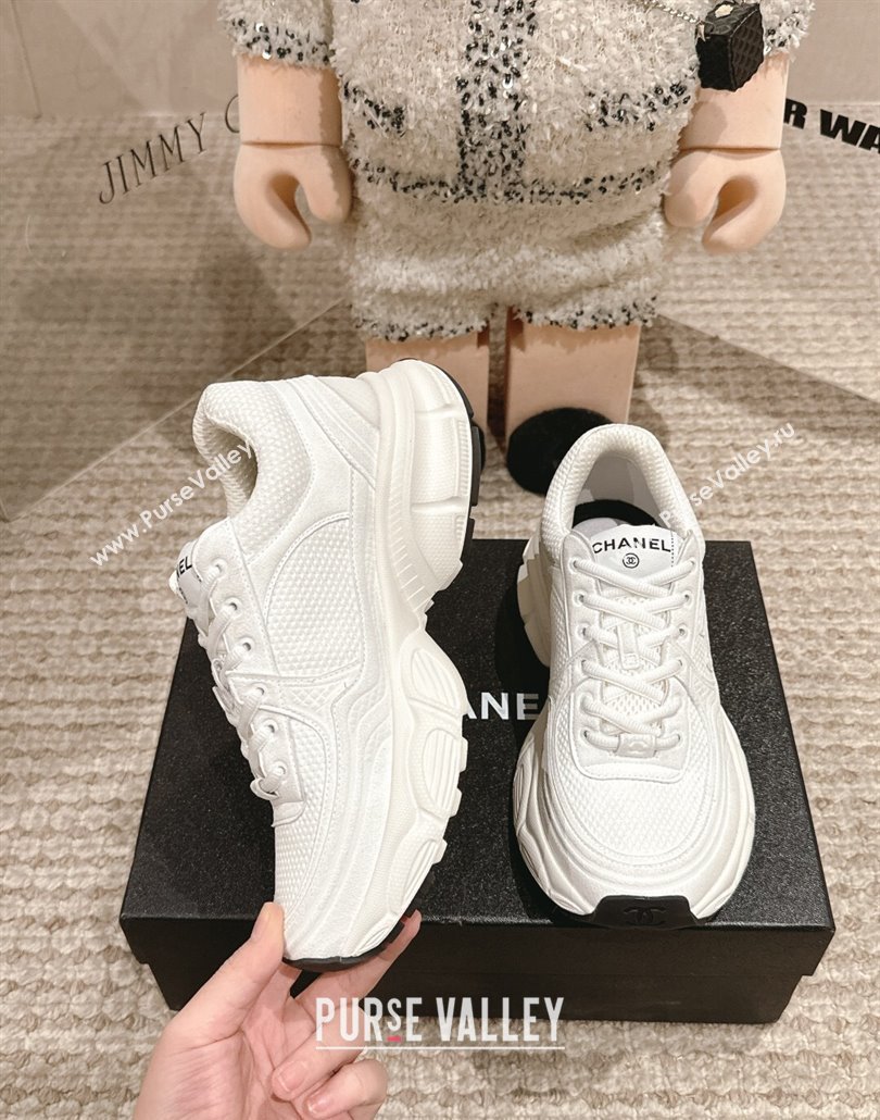 Chanel Suede Fabric Sneakers White2 2025 CH030510 (MD-250305060)